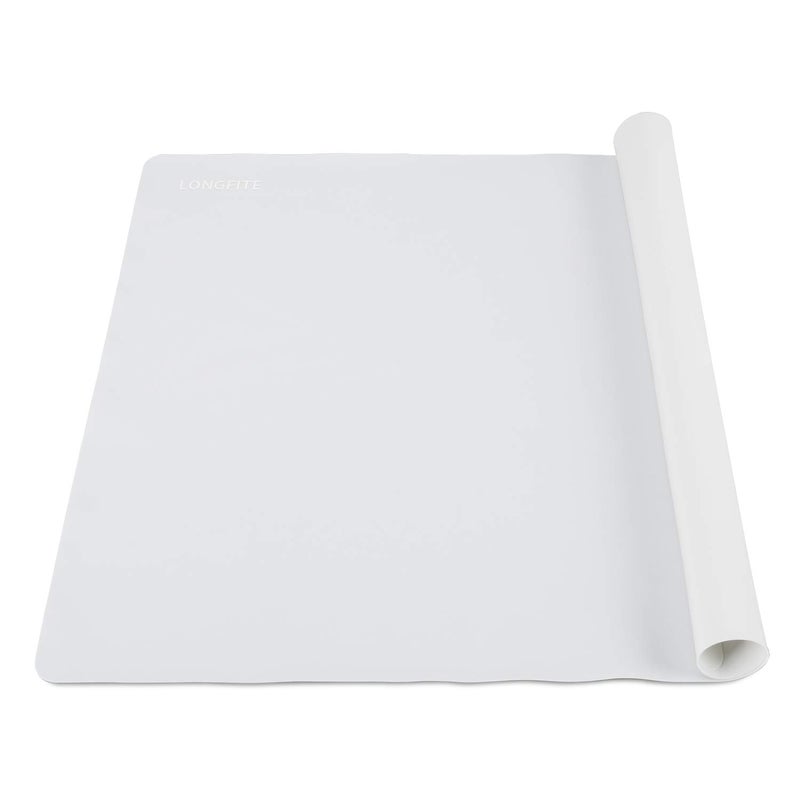 LONGFITE Silicone Baking Mat 23.6''x19.7'' Extra Large for Dough Rolling Pastry Fondant Mat Nonstick and Nonskid Heat Resistent, Countertop Protector, Dining Table Mat and Placemat (Extra Large, Gray) - Image 1